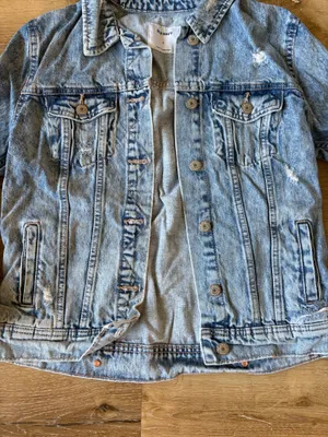 Light Blue Denim Distressed Jean Jacket thumbnail 2