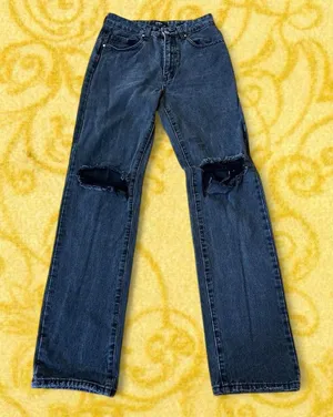 Cotton On Distressed Straight Leg Jeans thumbnail 1