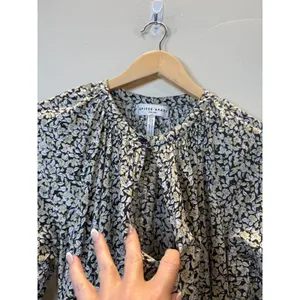 Apiece Apart Dress Womens XS Black Yellow Floral Organic Cotton Mini Summer thumbnail 8