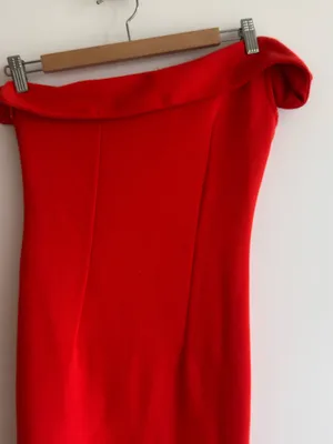 NBD Revolve Kade Midi Dress Red Orange One Shoulder Side Slit Bodycon Dress S thumbnail 12