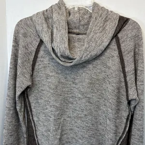 KUHL Nova Womens Brown Knit Cowl Neck Wool Blend Pullover Sweater Sz M thumbnail 2