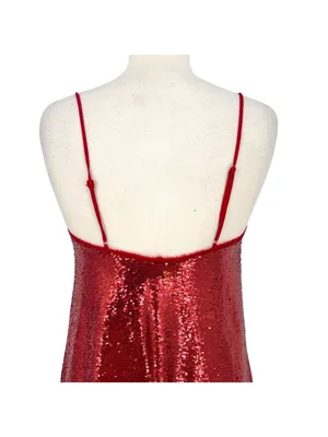 Free People Intimately Time To Shine Glam Red Sequin Mini Slip Dress Size Small thumbnail 6