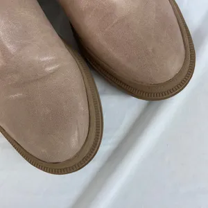 Lucky Brand women's Eabile tan suede taupe leather zip chunky ankle‎ boots 8.5 thumbnail 7