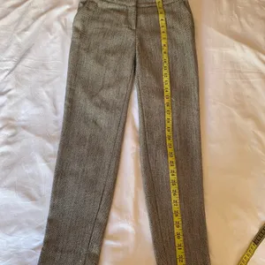 H&M Stylish Gray Herringbone Pants size 2 thumbnail 2