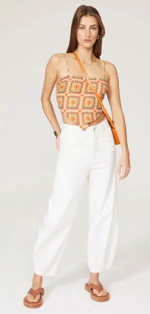 Slate & Willow Scarf Hem Crop Top Size Medium thumbnail 1