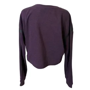 Nike Track & Field Purple Cropped Sweatshirt‎ Cozy Fleece Pullover Boxy Size M thumbnail 2