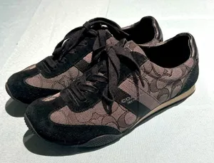Coach‎ Canvas Pattern Sneakers size 6.5B B29 thumbnail 1