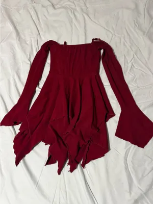 Dolls Kill Current Mood Burgundy Fairy Dress thumbnail 2