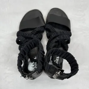 Sorel Gladiator Sandals Ruched Straps Back Zipper Black Leather Size‎ 6.5 thumbnail 6