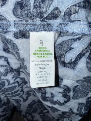 Aerie Floral Linen Blend Tie-Side Romper Size XL thumbnail 4