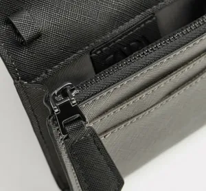 Zara TWO IN ONE FLAP POCKETBOOK/wallet/purse Dark Gray(New with Tag thumbnail 5