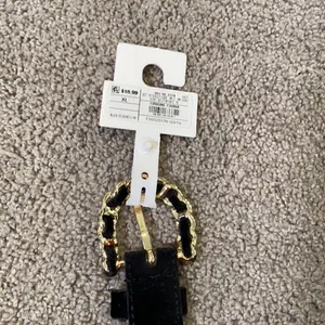 Women’s Black Velvet Belt with Gold Buckle Size XL NWT thumbnail 5