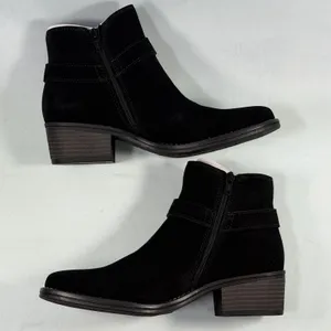 White Mountain Size-8M Women's Ankle Boot Black Geniune‎ Leather thumbnail 4