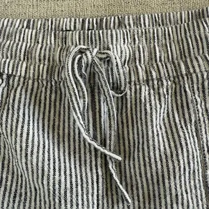 2 pair J Crew Loft Linen Blend Shorts Blue Stripe Bird M thumbnail 4