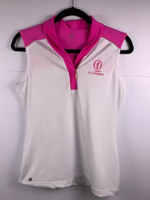 EP Pro Golf Polo Women’s S White Pink Sleeveless St Andrews 150th Anniversary thumbnail 10