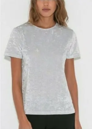 Vince velvet crew neck easy tee tshirt top sz S gray thumbnail 1