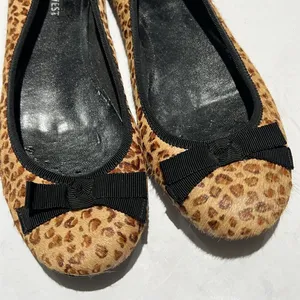 Nine‎ West Edwin Bow Cheetah Ballet Flats B63 thumbnail 2