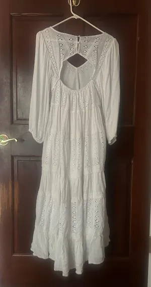 Free People White Lace Midi Dress thumbnail 2