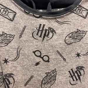 Harry Potter Pajama Set‎ Women's Gray Long Sleeve Top Pants Lounge Sleepwear M thumbnail 2