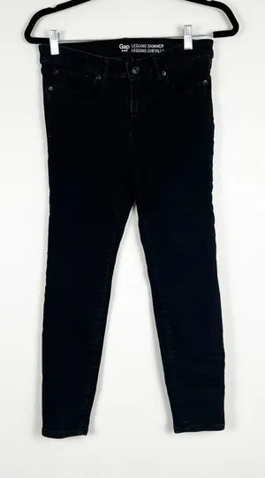 GAP Mid Rise Black‎ Skinny Jeans 4 thumbnail 1