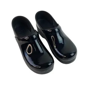 -Dansko Black Patent Leather Comfort Clog Shoes Womens 10.5-11 Nurse Professiona thumbnail 1