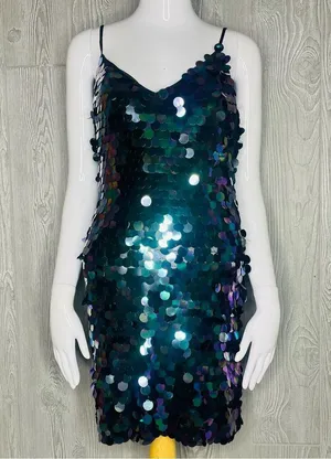 Nwt color shifting crystal doll large sequin dress eras tour y2k style mermaid s thumbnail 7
