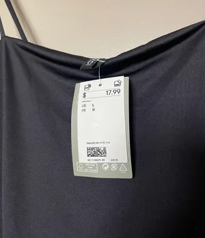 H&M Black Draped Slip Dress thumbnail 5