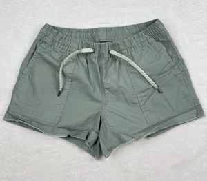 Vuori Vintage Ripstop Shorts Sage Green Raw Hem Organic Cotton Size Small thumbnail 1