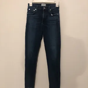 Agolde Sophie High Rise Cropped Jeans Womens 25 Step Raw Cut Off Hem Blue thumbnail 2