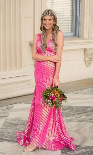 Jovani Sequin 59762 Sequin Embellished Mermaid Prom Dress thumbnail 4