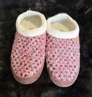 ACORN WOMENS SLIPPERS 9.5 - 10.5 JAM Raspberry MULE CLOG BERBER LINED thumbnail 1