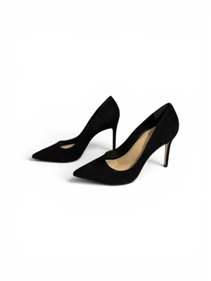Gianni Bini Black Pointed-Toe Suede Pumps thumbnail 2