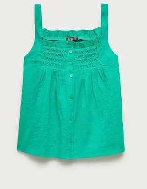 Jcrew smocked crinkle tank top Small thumbnail 1