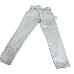 Sezane Austin Light Gray Wash Paperbag Waist Tapered Denim Pants Size 36 FR 4 US thumbnail 2