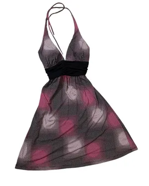My Michelle Black Halter Slip with Pink and White thumbnail 1