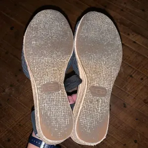 Uggs Delmer navy woven raffia strappy size 7 peep toe wedge sandals thumbnail 2