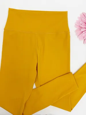 Daily Drills Go! High Rise Leggings Honey Gold Mustard Yellow thumbnail 6