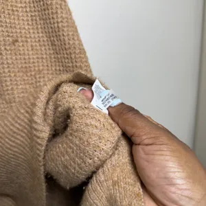 Aerie Women‎ Cozy Up Waffle Sweater Medium Tan Oversized Crewneck thumbnail 6