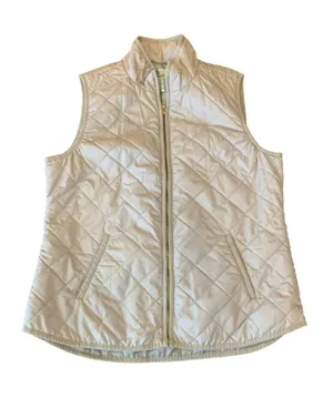 Women's Old Navy Quilted Vest Silver / Gray Size L thumbnail 1