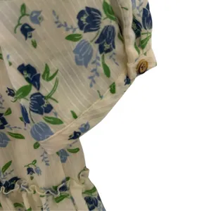 Sweet Baby Jamie Ivory Floral Print Tiered 3/4 Sleeve Midi Dress Size XL thumbnail 10