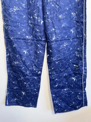 Victoria’s Secret Celestial Wide Leg Pajama Pants Blue Metallic thumbnail 4