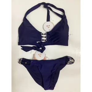 New. Pilyq navy bikini set. L-top/S-bottom. Retails $152 thumbnail 6