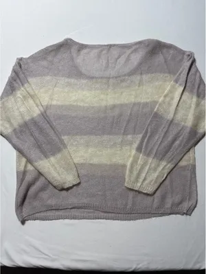 Free People Cozy Mohair Blend Striped Sweater Size S thumbnail 5