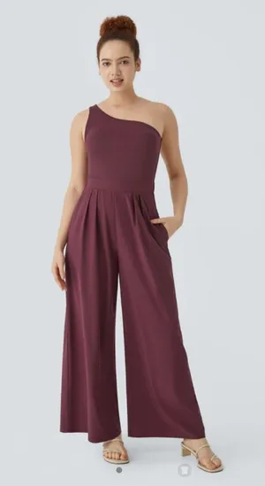 Breezeful One Shoulder Pocket Jumpsuit thumbnail 1