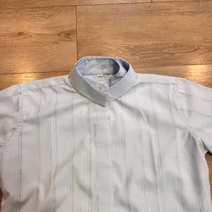 RHC Equestrian Womens Small S Light Blue Striped‎ Short Sleeve English Show Top thumbnail 2