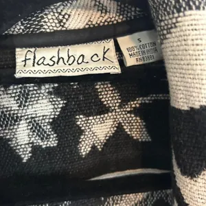 Flashback Vintage Tapestry Jacket Womens Small Black Cream Camel‎ Southwestern thumbnail 5