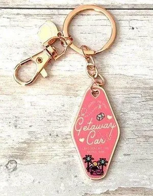 Taylor Swift Metal Keychain Merch Getaway Car Pink Motel Key NEW thumbnail 1
