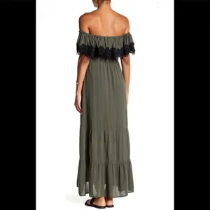 Romeo & Juliet couture olive green maxi dressNWOT thumbnail 4