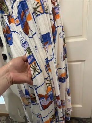 Paper Heart La Dolce Vita White Tropical Print Maxi Sundress. A thumbnail 7