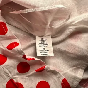 NWT Wild Honey polka dot cutout mini dress white and red size M thumbnail 7